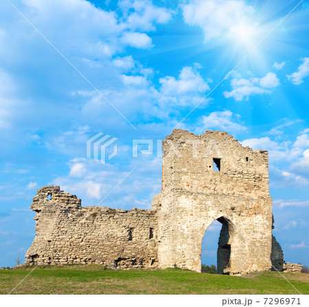 Spring ancient fortress ruins 7296971