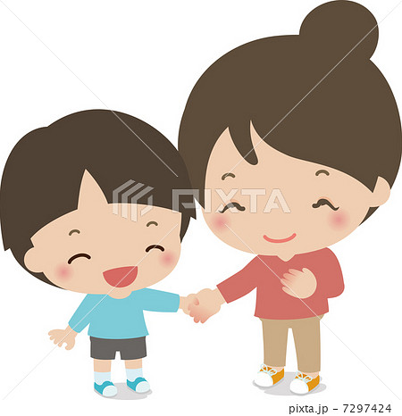 微笑むお母さんと男の子 7297424