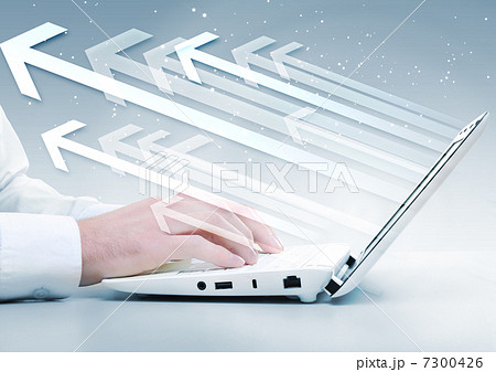 Laptop against technology background Laptop against technology background 7300426