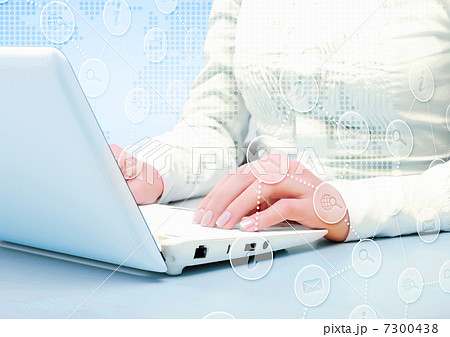 Laptop against technology background Laptop against technology background 7300438