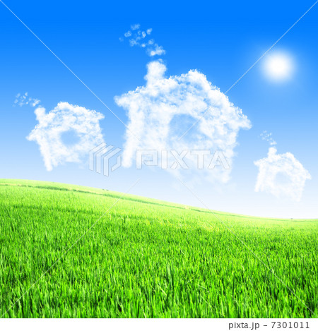 House of clouds in the blue sky 7301011