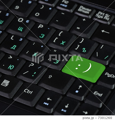 Computer keyboard and smile symbol 7301260