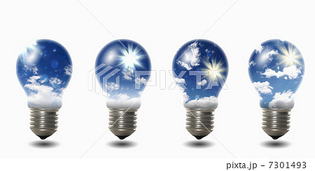 light bulb with sky inside 7301493