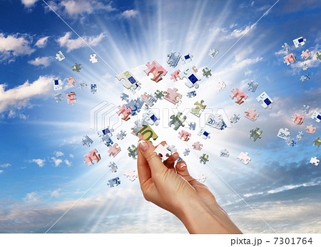 picture of puzzle for a banknote 7301764
