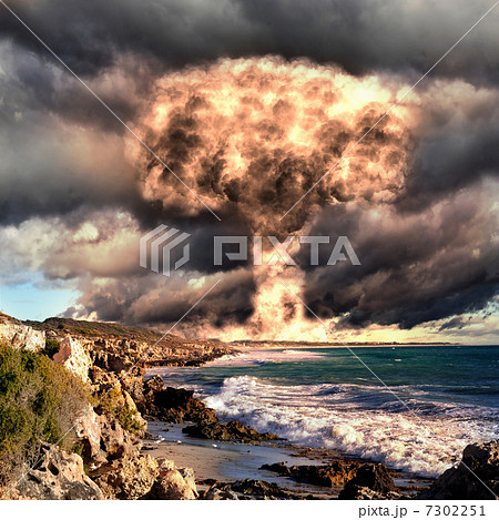 Nuclear explosion in an outdoor setting Nuclear explosion in an outdoor setting 7302251