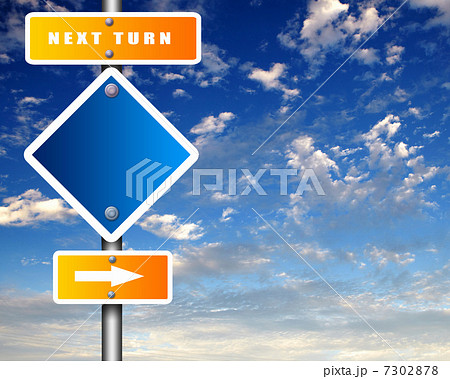 Road sign agaisnt blue sky Road sign agaisnt blue sky 7302878