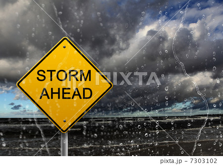 warning sign of bad weather ahead warning sign of bad weather ahead 7303102