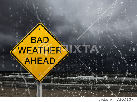 warning sign of bad weather ahead 7303107