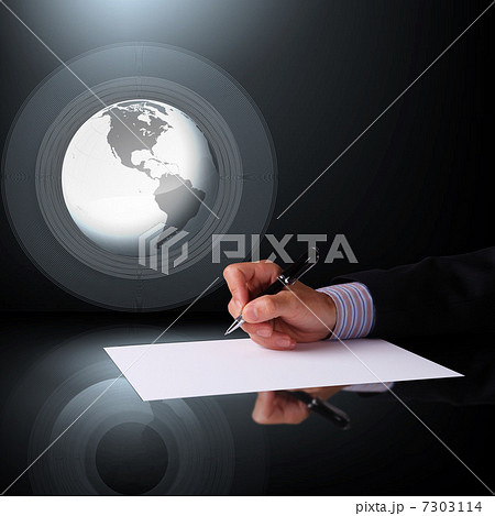 Businessman hand signing documents Businessman hand signing documents 7303114