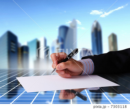 Businessman hand signing documents Businessman hand signing documents 7303118