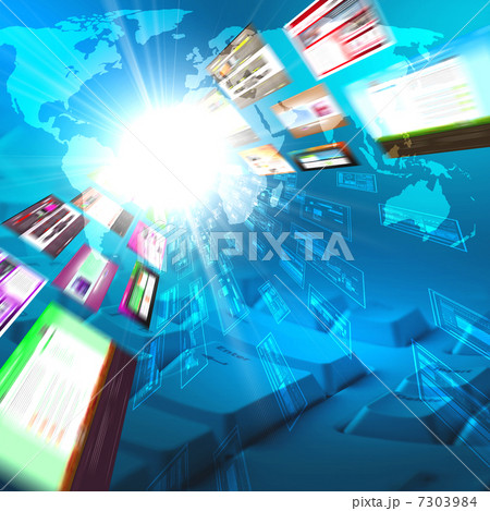 Abstract image of media streams 7303984