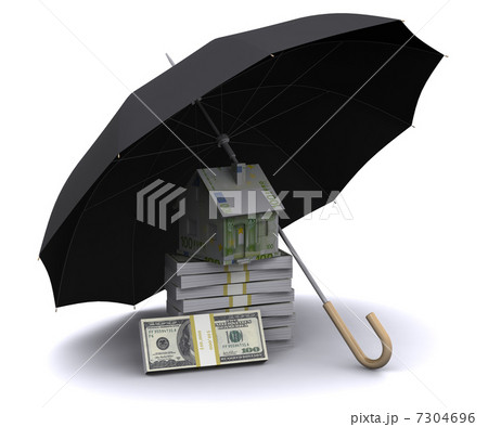 little house with umbrella 7304696