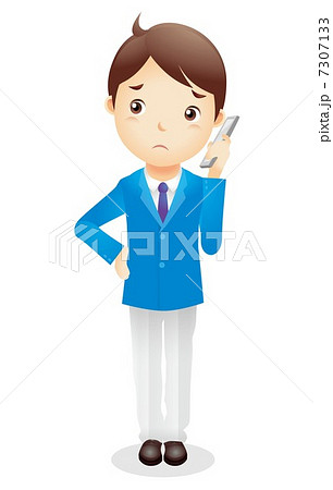 ビジネス男性(水色)イラスト ビジネス男性(水色)イラスト 7307133