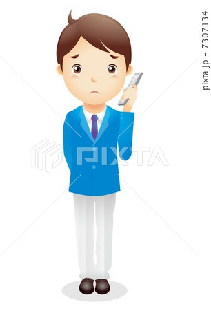 ビジネス男性（水色）イラスト 7307134