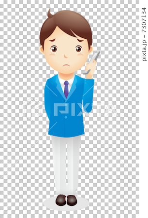 ビジネス男性（水色）イラスト 7307134