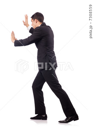 Young Businessman in conceptual photo 7308559