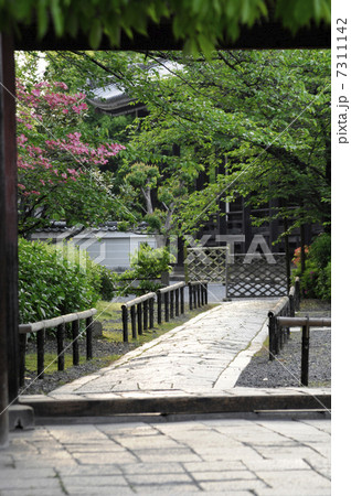 本法寺の仁王門と参道 7311142