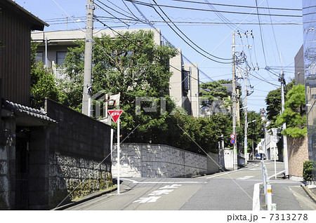 渋谷区松濤1丁目の住宅街の写真素材