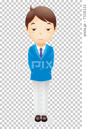 ビジネス男性（水色）イラスト 7316122