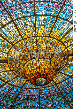 Ceiling in Misic Palace, Barcelona, Spain 7317856