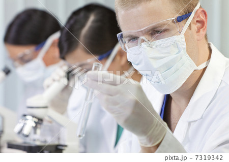 Male Scientist or Doctor With Test Tube In Laboratory 7319342
