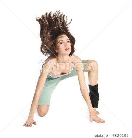 Posing young dancer isolated on white background 7320195