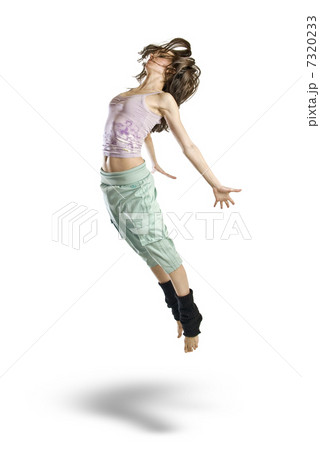 jumping young dancer isolated on white background 7320233