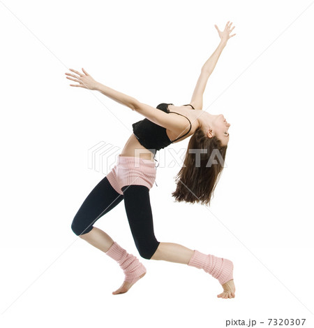 posing young dancer isolated on white background 7320307