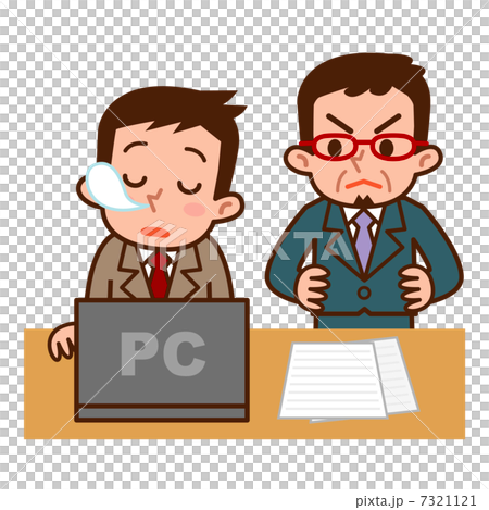 A businessman who is falling asleep 7321121