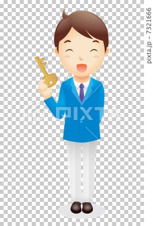 ビジネス男性（水色）イラスト 7321666