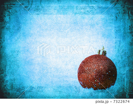 bauble over grunge texture, nice christmas background 7322674