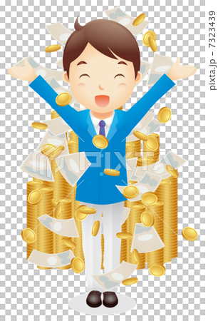 ビジネス男性（水色）イラスト 7323439