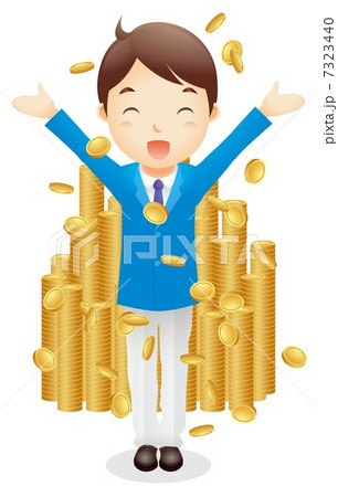 ビジネス男性(水色)イラスト ビジネス男性(水色)イラスト 7323440