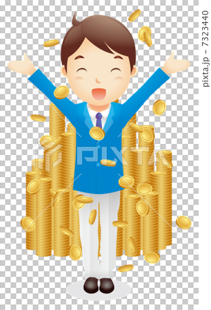 ビジネス男性(水色)イラスト ビジネス男性(水色)イラスト 7323440