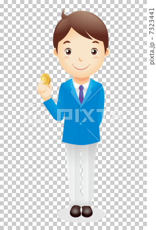 Business man (light blue) Illustration 7323441