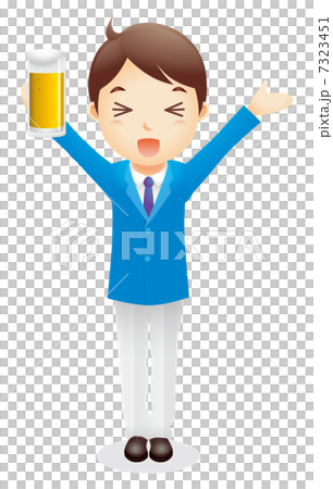 ビジネス男性（水色）イラスト 7323451