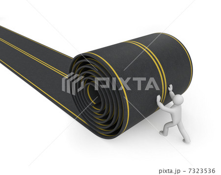 Man paves road 7323536