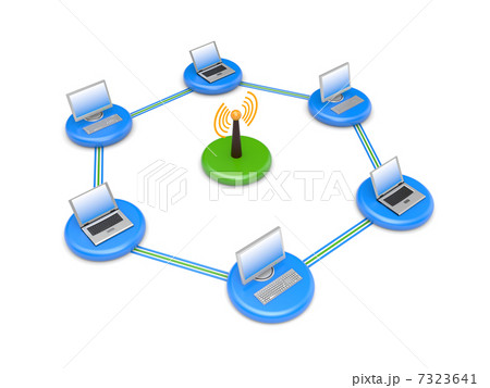 Wireless network. Image contain clipping path Wireless network. Image contain clipping path 7323641
