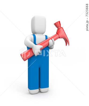 Worker with hammer 7323668