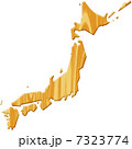 木目のある日本地図 7323774