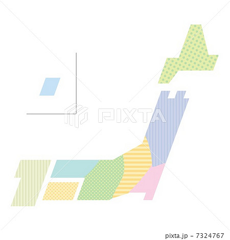 日本地図のイラスト素材