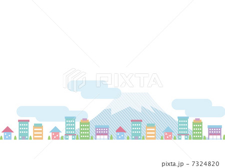 富士山と街の風景 7324820