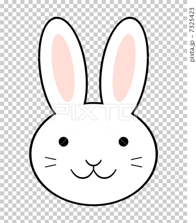 ウサギの顔のイラスト素材