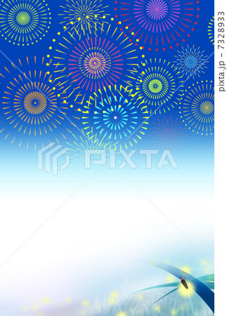 打ち上げ花火と蛍 7328933