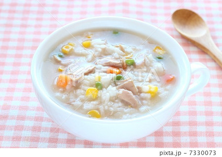 ミックスベジとツナ缶の雑炊 7330073