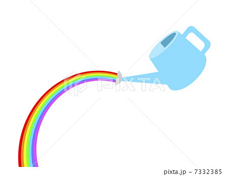 じょうろから流れ出る虹のイラスト素材 7332385 Pixta