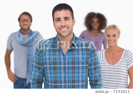 Smiling stylish group portrait 7333821