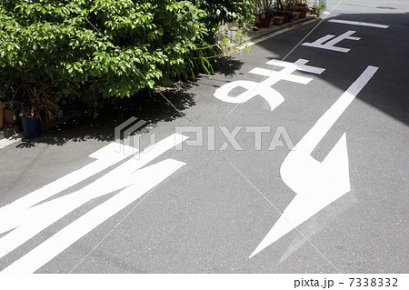 道路の停止線 道路の停止線 7338332
