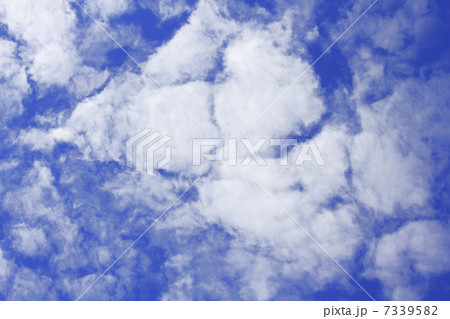 秋空にポッカリ浮いた白い雲 7339582