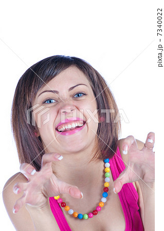 young woman makes a funny face 7340022